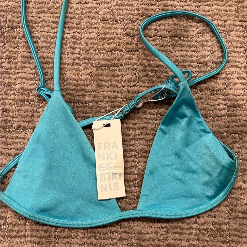 Frankie’s Bikinis Chase Shine Triangle Bikini Top S